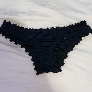 black ruffled bottoms